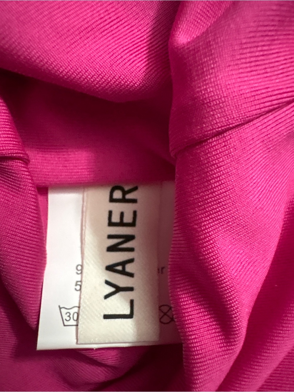 One-Shoulder Fuchsia Ruched Mini Dress - Picture 2 of 3